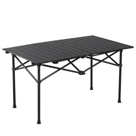 120cm Portable Carbon Steel Camping Table Outdoor Folding Camping Table Portable Ultralight Camping Table Roll-Up Camping Table Folding