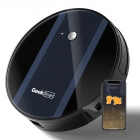 Geek Smart Robot Vacuum Cleaner G6;  Ultra-Thin;  1800Pa Strong Suction;  Automatic Self-Charging;  App Control;  Custom Cleaning;  Great For Hard Flo
