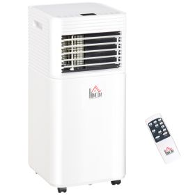 8000 BTU Mobile Air Conditioner for Cooling and Dehumidifying, Remote Control, 24H Timer, LED Display, White