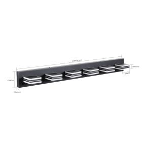 40  Modern 6-Light LED Vanity Light - Sleek Bathroom Wall Fixture, Iron & Acrylic, Dimmable & Energy-Efficient, Ideal For Mirror Lighting