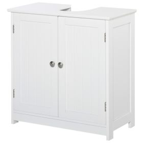 Bathroom Vanities, Bathroom Sink Cabinets with U-Shape Cut-Out and Adjustable Internal Shelf, White
