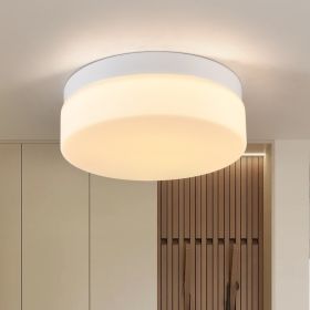 1 PACK LED Flush Mount Ceiling Light Fixture, Modern Kitchen Recessed Ceiling Lamp 24W 12 Inch Closet Round Surface For Bathroom Laundry Bedroom Hallw (Option: Default)