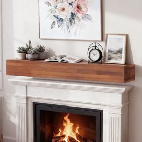 60" Rustic Wood Fireplace Mantel,Wall-Mounted & Floating Shelf For Home Decor (Option: defaulttitle)