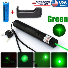 Green Laser Pointer Pen Light 9900Mile Strong Visible Beam Lazer AAA Torch 532nm USB Rechargeable Flashlight (Option: 1PACK)
