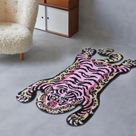 Area Rug Color Rug For Bedroom 20 X40  INCH Non Slip Bath Rug Absorbent Floor Mat For Bathroom - Cute Washable Small Shower Mat - Aesthetic Modern Hom (Option: pink)