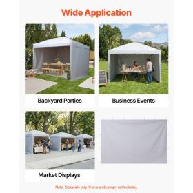 Canopy Sidewalls, Fit For 10 X 10 Ft Pop Up Canopy Tent, Tent Side Walls With Waterproof And Sunlight Protection Layer For Outdoor Event Tents, Vendor (Option: Black)