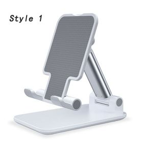 Metal Desktop Tablet Holder Table Cell Foldable Extend Support Desk Mobile Phone Holder Stand For iPhone iPad Adjustable (Option: white)